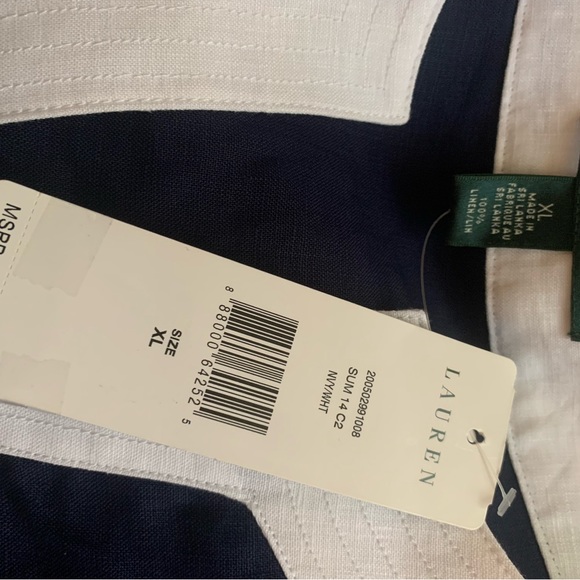 NWT LAUREN shirt size XL - Picture 3 of 3